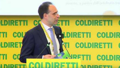 L’intervento Presidente Moncalvo durante incontro della Coldiretti con segretario PD Matteo Renzi